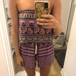 Purple Print Romper